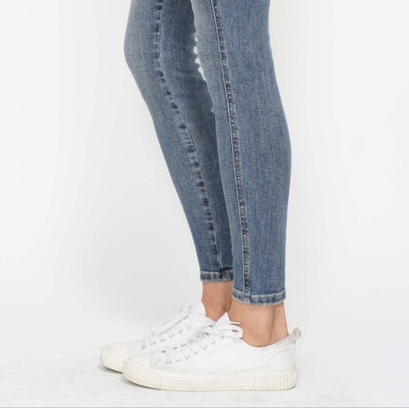 Skinny Judy Blue High-Rise Tummy Control Stretch Denim Jeans Slim Ankle Pants - Picture 13 of 15